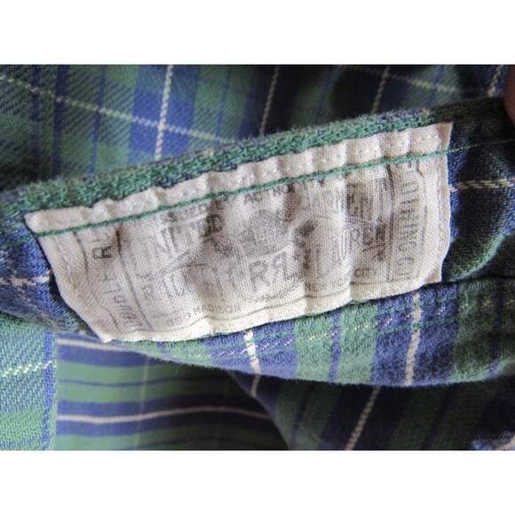 Ralph Lauren Double RL Blue Green Plaid Long Sleeve Button Down Shirt Size 2 EUC - Picture 4 of 5